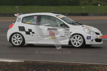 © Octane Photographic Ltd. BritCar Production Cup Championship race. 21st April 2012. Donington Park. Bob Stockley, Mid Life Crisis Racing, Clio.Digital Ref : 0300lw7d7261