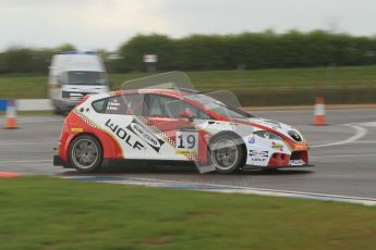 © Octane Photographic Ltd. BritCar Production Cup Championship race. 21st April 2012. Donington Park. Craig Davies/Adam Jones Sub-Zero Wolf, Seat Leon Supercopa. Digital Ref : 0300lw7d7291