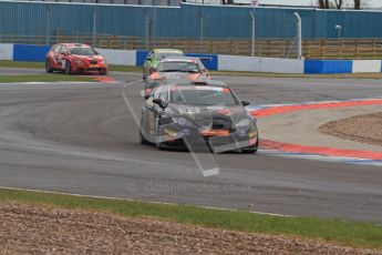 © Octane Photographic Ltd. BritCar Production Cup Championship race. 21st April 2012. Donington Park. Mark and Peter Cunningham, Seat Leon Supercopa. Digital Ref : 0300lw7d7453