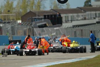 © Octane Photographic Ltd. BritCar Weekend - BARC Intersteps Championship. 21st April 2012. Donington Park. The grid forms up. Digital Ref : 0299lw1d1485