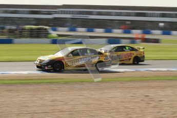 © Octane Photographic Ltd. BTCC - Round Two - Donington Park. Free Practice. Saturday 14th April 2012. Dave Newsham and Chris James, Vauxhall Vectra, Team ES racing.com. Digital ref : 0291lw7d2778