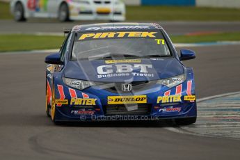 © Octane Photographic Ltd. BTCC - Round Two - Donington Park - Quail. Saturday 14th April 2012. Andrew Jordan, Honda Civic, Pirtek Racing. Digital ref : 0294lw1d7061
