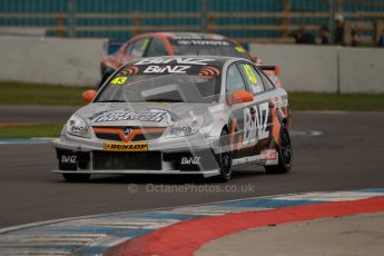 © Octane Photographic Ltd. BTCC - Round Two - Donington Park - Quail. Saturday 14th April 2012. Lea Wood, Vauxhall Vectra, BINZ racing. Digital ref : 0294lw1d7095