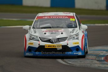 © Octane Photographic Ltd. BTCC - Round Two - Donington Park - Quail. Saturday 14th April 2012. Tony Hughes, Toyota Avensis, Speedworks Motorsport. Digital ref : 0294lw1d7122