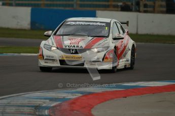 © Octane Photographic Ltd. BTCC - Round Two - Donington Park - Quail. Saturday 14th April 2012. Matt Neal, Honda Civic, Honda Yuasa Racing Team. Digital ref : 0294lw1d7497