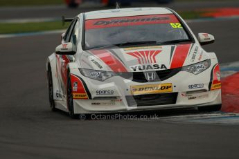 © Octane Photographic Ltd. BTCC - Round Two - Donington Park - Quail. Saturday 14th April 2012. Gordon Shedden, Honda Civic, Honda Yuasa Racing Team. Digital ref : 0294lw1d7516