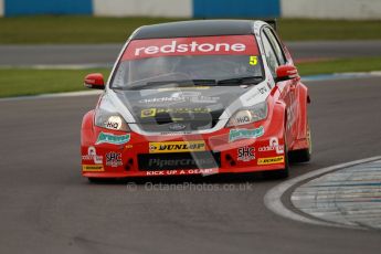 © Octane Photographic Ltd. BTCC - Round Two - Donington Park - Quail. Saturday 14th April 2012. Aron Smith, Ford Focus, Redstone Racing. Digital ref : 0294lw1d7534