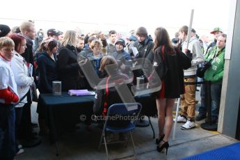 © Octane Photographic Ltd. BTCC - Round Two - Donington Park - Race 1. Sunday 15th April 2012. Rob Austin meets the fans. Digital ref : 0295lw1d8028