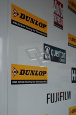 © Octane Photographic Ltd. BTCC - Round Two - Donington Park - Race 1. Sunday 15th April 2012. Dunlop MSA British Touring Car Championship logo. Digital ref : 0295lw1d8081