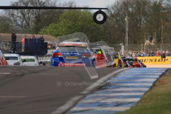 © Octane Photographic Ltd. BTCC - Round Two - Donington Park - Race 1. Sunday 15th April 2012. 4 seconds until lights out for race 1. Lights out! Race 1 gets underway. Digital ref : 0295lw7d3435