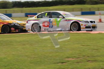© Octane Photographic Ltd. BTCC - Round Two - Donington Park - Race 1. Sunday 15th April 2012. Rob Collard fending off Dave Newsham through the Esses. Digital ref : 0295lw7d3797