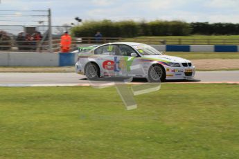 © Octane Photographic Ltd. BTCC - Round Two - Donington Park - Race 1. Sunday 15th April 2012. Tom Onslow-Cole enters the Esses in his eBay motors BMW 320si. Digital ref : 0295lw7d3878