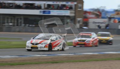 © Octane Photographic Ltd. BTCC - Round Two - Donington Park - Race 2. Sunday 15th April 2012. Matt Neal, Honda Civic, Honda Yuasa Racing Team. Digital ref : 0296lw7d4826