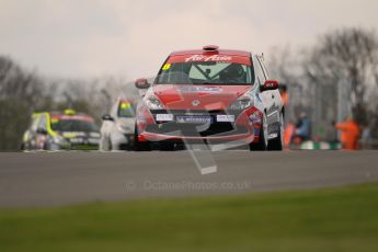 © Octane Photographic Ltd. BTCC - Round Two - Donington Park. AirAsia Renault UK Clio Cup Championship practice. Saturday 14th April 2012. Finlay Crocker, Scuderia Vittoria. Digital ref : 0292lw1d6440