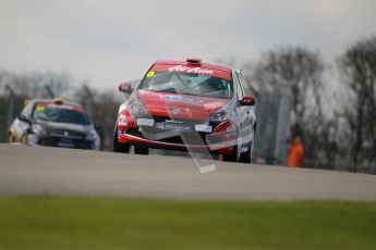 © Octane Photographic Ltd. BTCC - Round Two - Donington Park. AirAsia Renault UK Clio Cup Championship practice. Saturday 14th April 2012. Finlay Crocker, Scuderia Vittoria. Digital ref : 0292lw1d6544