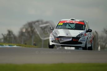 © Octane Photographic Ltd. BTCC - Round Two - Donington Park. AirAsia Renault UK Clio Cup Championship practice. Saturday 14th April 2012. Nic Hamilton, Total Control Racing. Digital ref : 0292lw1d6621