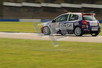 © Octane Photographic Ltd. BTCC - Round Two - Donington Park. AirAsia Renault UK Clio Cup Championship practice. Saturday 14th April 2012. Vic Covey, Scuderia Vittoria. Digital ref : 0292lw7d2930