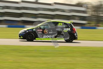 © Octane Photographic Ltd. BTCC - Round Two - Donington Park. AirAsia Renault UK Clio Cup Championship practice. Saturday 14th April 2012. Jack Goff, Team Pyro. Digital ref : 0292lw7d2988