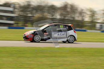 © Octane Photographic Ltd. BTCC - Round Two - Donington Park. AirAsia Renault UK Clio Cup Championship practice. Saturday 14th April 2012. Luke Wright, Total Control Racing. Digital ref : 0292lw7d2994