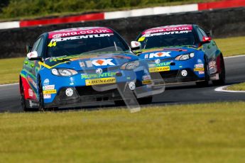 © Octane Photographic Ltd./Chris Enion. British Touring Car Championship – Round 6, Snetterton, Saturday 11th August 2012. Free Practice 1. Andy Neate and Jason Plato - MG KX Momentum Racing, MG6. Digital Ref : 0452ce1d0004