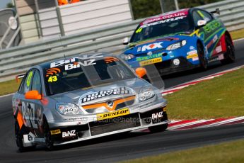 © Octane Photographic Ltd./Chris Enion. British Touring Car Championship – Round 6, Snetterton, Saturday 11th August 2012. Free Practice 1. Lea Wood - BINZ Racing, Vauxhall Vectra and Andy Neate - MG KX Momentum Racing, MG6. Digital Ref : 0452ce1d0149