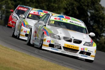 © Octane Photographic Ltd./Chris Enion. British Touring Car Championship – Round 6, Snetterton, Sunday 12th August 2012. Race 1. Tom Onslow-Cole and Robert Collard - eBay Motors, BMW 320si E90. Digital Ref : 0455ce1d0064