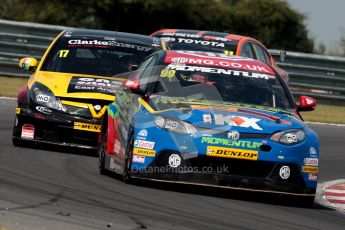 © Octane Photographic Ltd./Chris Enion. British Touring Car Championship – Round 6, Snetterton, Sunday 12th August 2012. Race 1. Jason Plato - MG KX Momentum Racing, MG6 and Dave Newsham - Team ES Racing.com, Vauxhall Vectra. . Digital Ref : 0455ce1d0143