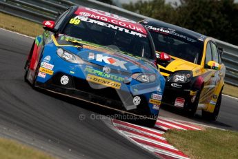 © Octane Photographic Ltd./Chris Enion. British Touring Car Championship – Round 6, Snetterton, Sunday 12th August 2012. Race 1. Jason Plato - MG KX Momentum Racing, MG6 and Dave Newsham - Team ES Racing.com, Vauxhall Vectra. Digital Ref : 0455ce1d0168