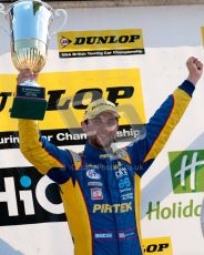 © Octane Photographic Ltd./Chris Enion. British Touring Car Championship – Round 6, Snetterton, Sunday 12th August 2012. Race 2. Race Winner Andrew Jordan - Pirtek Racing, Honda Civic. Digital Ref : 0456ce1d0434
