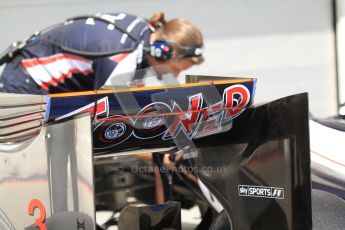 © 2012 Octane Photographic Ltd. Hungarian GP Hungaroring - Saturday 28th July 2012 - F1 Qualifying. McLaren MP4/27 - Lewis Hamilton with the new Tooned logo (McLaren Animation) and Sky Sports logo on the rear wing. Digital Ref : 0430cb7d0549