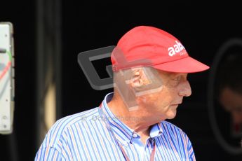 © 2012 Octane Photographic Ltd. Hungarian GP Hungaroring - Saturday 28th July 2012 - F1 Qualifying. Niki Lauda. Digital Ref : 0430lw7d0490