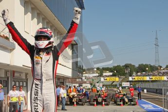 © 2012 Octane Photographic Ltd. Hungarian GP Hungaroring - Saturday 28th July 2012 - GP2 Race 1 Winner - Carlin - Max Chilton. Digital Ref : 0431cb40d8007