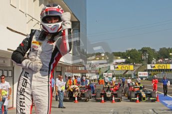 © 2012 Octane Photographic Ltd. Hungarian GP Hungaroring - Saturday 28th July 2012 - GP2 Race 1 Winner - Carlin - Max Chilton. Digital Ref : 0431cb40d8016