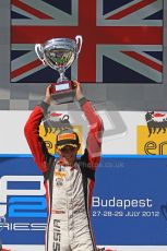 © 2012 Octane Photographic Ltd. Hungarian GP Hungaroring - Saturday 28th July 2012 - GP2 Race 1 Winner - Carlin - Max Chilton. Digital Ref : 0431cb7d0829