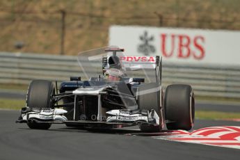 © 2012 Octane Photographic Ltd. Hungarian GP Hungaroring - Friday 27th July 2012 - F1 Practice 2. Williams FW34 - Pastor Maldonado. Digital Ref : 0426lw1d5242