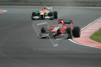 © 2012 Octane Photographic Ltd. Hungarian GP Hungaroring - Friday 27th July 2012 - F1 Practice 2. Marussia MR01 - Timo Glock and Nico Hulkenberg. Digital Ref : 0426lw1d6070