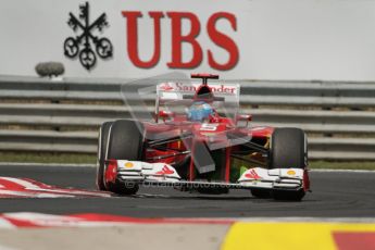 © 2012 Octane Photographic Ltd. Hungarian GP Hungaroring - Friday 27th July 2012 - F1 Practice 2. Ferrari F2012 - Fernando Alonso. Digital Ref : 0426lw7d5213