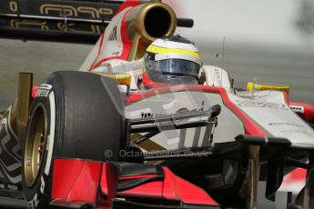 © 2012 Octane Photographic Ltd. Hungarian GP Hungaroring - Friday 27th July 2012 - F1 Practice 2. HRT F112 - Pedro de La Rosa. Digital Ref : 0426lw7d5273