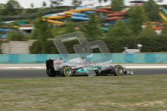 © 2012 Octane Photographic Ltd. Hungarian GP Hungaroring - Friday 27th July 2012 - F1 Practice 2. Mercedes W03 - Michael Schumacher. Digital Ref : 0426lw7d5757