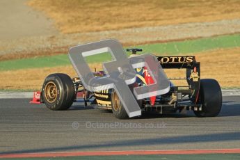 © 2012 Octane Photographic Ltd. Barcelona Winter Test 1 Day 1 - Tuesday 21st February 2012. Lotus E20 - Romain Grosjean. Digital Ref : 0226lw1d6089