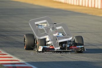 © 2012 Octane Photographic Ltd. Barcelona Winter Test 1 Day 1 - Tuesday 21st February 2012. Sauber C31 - Sergio Perez. Digital Ref : 0226lw1d6394