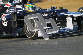 © 2012 Octane Photographic Ltd. Barcelona Winter Test 1 Day 1 - Tuesday 21st February 2012. Williams FW34 - Bruno Senna. Digital Ref : 0226lw1d6493
