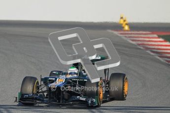 © 2012 Octane Photographic Ltd. Barcelona Winter Test 1 Day 1 - Tuesday 21st February 2012. Caterham CT01 - Heikki Kovalainen. Digital Ref : 0226lw1d6608