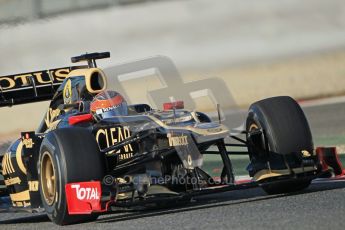 © 2012 Octane Photographic Ltd. Barcelona Winter Test 1 Day 1 - Tuesday 21st February 2012. Lotus E20 - Romain Grosjean. Digital Ref : 0226lw1d7088