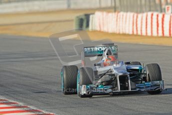 © 2012 Octane Photographic Ltd. Barcelona Winter Test 1 Day 1 - Tuesday 21st February 2012. Mercedes W03 - Michael Schumacher. Digital Ref : 0226lw1d7216