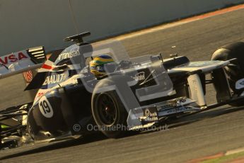 © 2012 Octane Photographic Ltd. Barcelona Winter Test 1 Day 1 - Tuesday 21st February 2012. Williams FW34 - Bruno Senna. Digital Ref : 0226lw1d7361
