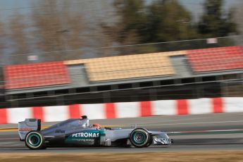 © 2012 Octane Photographic Ltd. Barcelona Winter Test 1 Day 1 - Tuesday 21st February 2012. Mercedes W03 - Michael Schumacher. Digital Ref : 0226lw7d5417