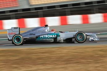 © 2012 Octane Photographic Ltd. Barcelona Winter Test 1 Day 1 - Tuesday 21st February 2012. Mercedes W03 - Michael Schumacher. Digital Ref : 0226lw7d5454