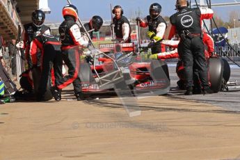 © 2012 Octane Photographic Ltd. Barcelona Winter Test 1 Day 1 - Tuesday 21st February 2012. MVR02 - Charles Pic - Pit Stop. Digital Ref : 0226lw7d5943