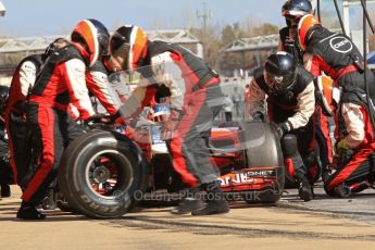 © 2012 Octane Photographic Ltd. Barcelona Winter Test 1 Day 1 - Tuesday 21st February 2012. MVR02 - Charles Pic - Pit Stop. Digital Ref : 0226lw7d5959